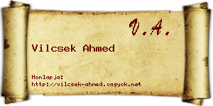 Vilcsek Ahmed névjegykártya